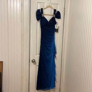 Sparkly Blue Evening Gown by Betsy & Adam